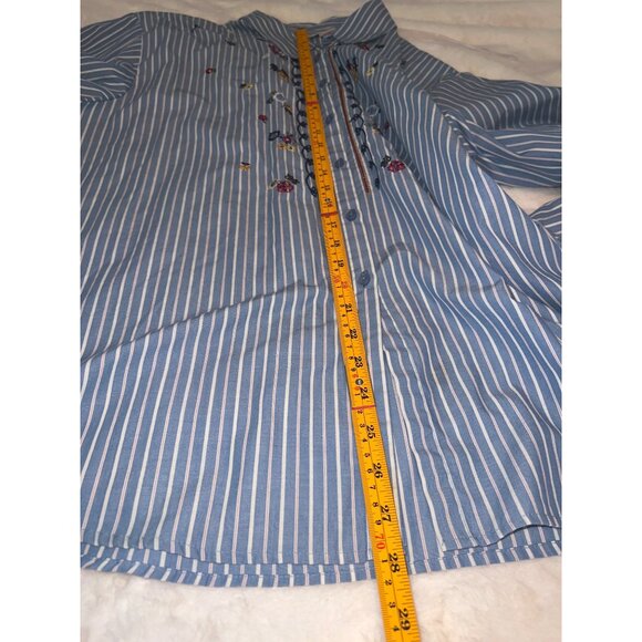 Vintage Koret City Blues Embroidered Button-Up Shirt - XL - Western Floral Strip - Picture 8 of 10